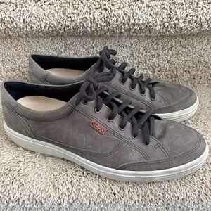 ECCO Fine Smooth Suede Leather Men’ Sneaker Dark Gray size 13 men